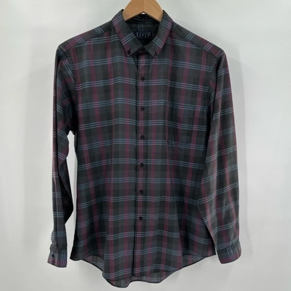 Levi’s Men’s Vintage Plaid Fitted‎ Button Down Shirt (X-LARGE)